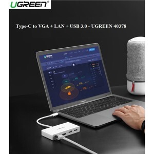 Cáp USB Type-C sang VGA, Lan 10/100Mbps, Hub USB 3.0 Ugreen UG-40378