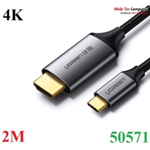 Cáp USB Type C to HDMI dài 2m Ugreen 50571