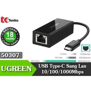 Cáp USB Type-C to Lan Ugreen 50307