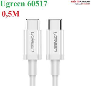 Cáp USB Type C to USB Type C kết nối sạc, truyền dữ liệu dài 0,5m Ugreen 60517