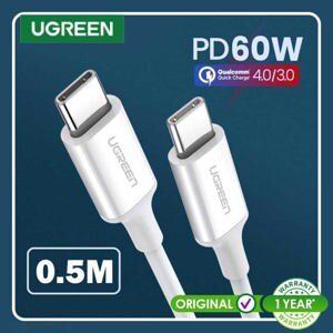 Cáp USB Type C to USB Type C kết nối sạc, truyền dữ liệu dài 0,5m Ugreen 60517