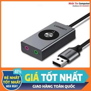 Card âm thanh - Sound Card USB 2.0 to 3.5mm Ugreen 50711