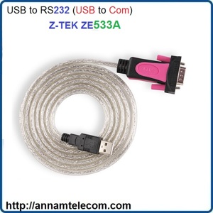 Card chuyển đổi USB to Com RS232 Cable Z-TEK 1.8M