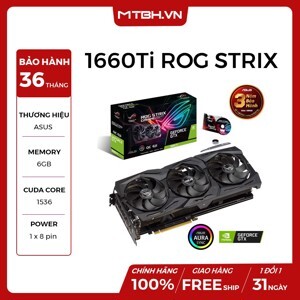 Card đồ họa - VGA Card Asus Rog Strix GTX1660Ti O6G Gaming