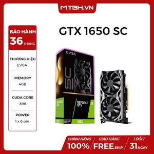 Card đồ họa - VGA Card Evga GeForce GTX 1650 SC Ultra Gaming