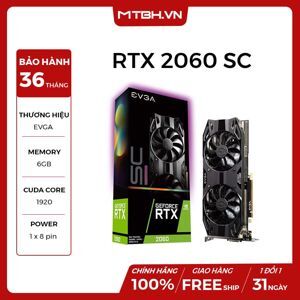 Card đồ họa - VGA Card Evga GeForce RTX 2060 SC Ultra Gaming 6GB GDDR6