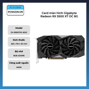 Card đồ họa - VGA Card Gigabyte Radeon RX 5500 XT OC 8G