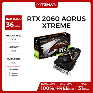 Card đồ họa - VGA Card Gigabyte Aorus GeForce RTX 2060 Xtreme 6G