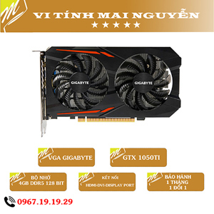 Card đồ họa - VGA Card Gigabyte GeForce GTX 1050Ti OC 4G