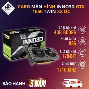 Card đồ họa - VGA Card Inno3D GeForce GTX 1650 X2 OC 4GB