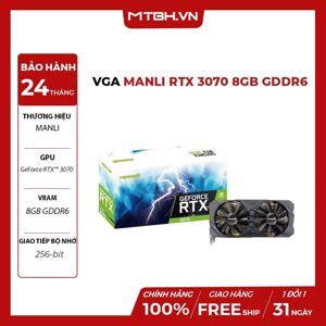 Card đồ họa - VGA Card Manli RTX 3070 8G GDDR6