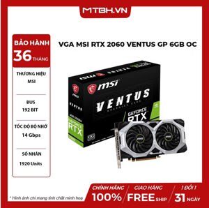 Card đồ họa - VGA Card MSI GeForce RTX 2060 Ventus GP OC