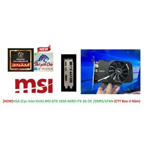 Card đồ họa - VGA Card MSI GTX 1050 Aero ITX 2G OC