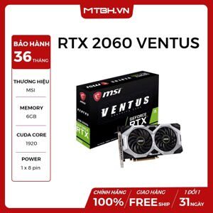 Card đồ họa - VGA Card MSI RTX 2060 Ventus 6G