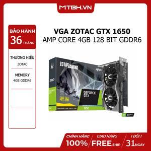 Card đồ họa - VGA Card Zotac Gaming GeForce GTX 1650 AMP Core 4GB (4GB GDDR6, 192-bit, HDMI +DP)
