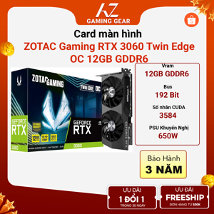 Card đồ họa - VGA Card Zotac RTX 3060 12G GDDR6 Gaming Twin Edge OC