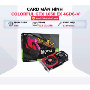 Card đồ họa - VGA Colorful GeForce GTX 1650 EX 4GD6-V