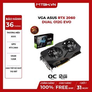 Card màn hình Asus DUAL-RTX2060-O12G-EVO