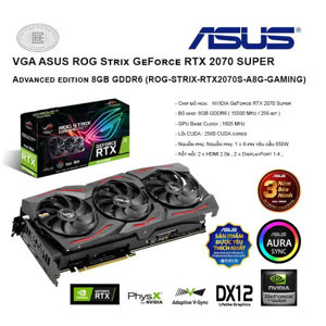 Card màn hình ASUS GeForce RTX 2070 Super 8GB GDDR6 ROG Strix Advanced (ROG-STRIX-RTX2070S-A8G-GAMING)