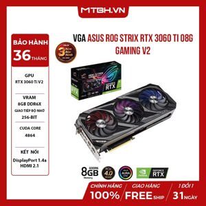 Card màn hình ASUS ROG-STRIX-RTX3060TI-O8G-V2-GAMING | Hàng chính hãng