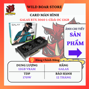 Card màn hình Galax RTX 3060 12GB GDDR6 (1-Click OC)