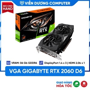 Card màn hình Gigabyte GeForce RTX 2060 D6 6G (GV-N2060D6-6GD)