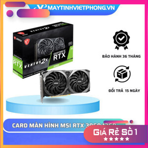 Card màn hình MSI RTX 3060 VENTUS 2X OC 12 GB (12GB GDDR6, 192-bit, HDMI +DP, 1×8-pin)