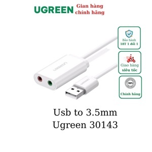 Card sound USB 2.0 to 3.5mm Ugreen 30143