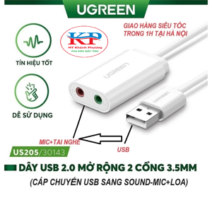 Card sound USB 2.0 to 3.5mm Ugreen 30143
