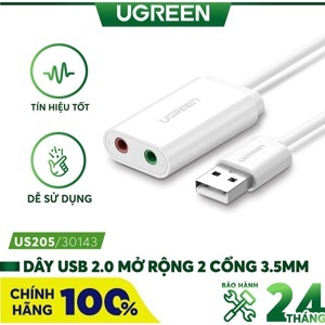 Card sound USB 2.0 to 3.5mm Ugreen 30143