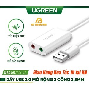 Card sound USB 2.0 to 3.5mm Ugreen 30143