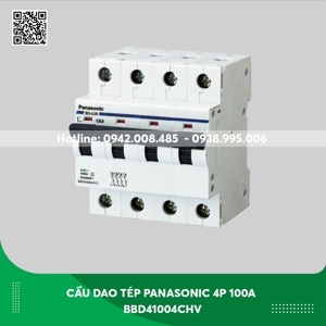 Cầu dao 4P 100A 10kA Panasonic BBD41004CHV