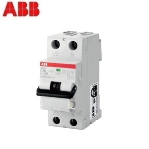 Cầu dao CB chống giật ABB DS201 C10 AC100 100mA 10A 1P+N 6kA