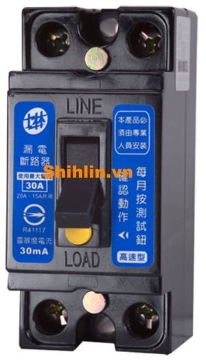 Cầu dao chống giật NV-BF 2P 30A