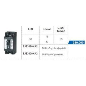 Cầu dao chống giật Panasonic BJS3030NA2