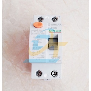 Cầu dao chống rò RCCB 2P 30mA 25A Sino VLL45N/2025/030