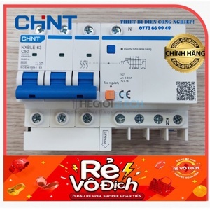 Cầu dao chồng rò/quá tải Chint NXBLE-63 3P+N C50 30mA