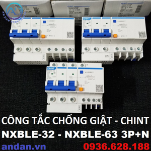 Cầu dao chồng rò/quá tải Chint NXBLE-32 3P+N C32 30mA