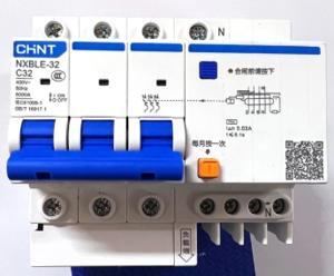 Cầu dao chồng rò/quá tải Chint NXBLE-32 3P+N C32 30mA