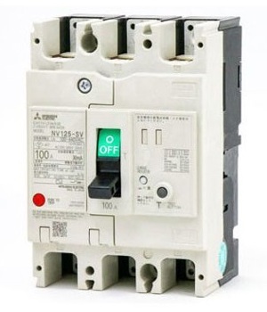 Cầu dao ELCB Mitsubishi NV125-HV - 125A 30mA 50kA 3P