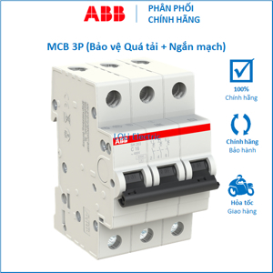 Cầu dao MCB ABB SH203-C10 - 6KA 10A 3P