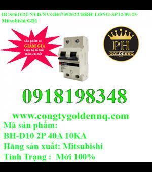 Cầu dao MCB Mitsubishi BH-D10 C N - 40A 10kA 2P