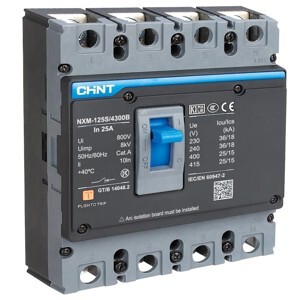 Cầu dao MCB Chint NXM-125S/4300-25, 25kA, 4P