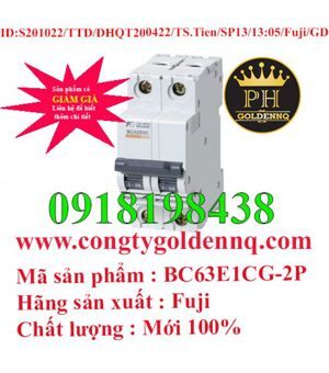 Cầu dao MCB Fuji BC63E1CG-2P 10A 6kA