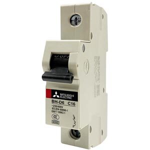 Cầu dao MCB Mitsubishi BH-D6 C N - 16A 6kA 1P