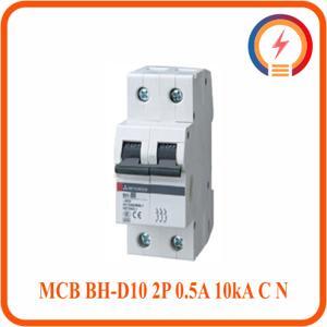 Cầu dao MCB Mitsubishi BH-D10 2P 0.5A TYPE C N