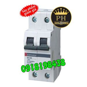 Cầu dao MCB Mitsubishi BH-D10 2P 16A TYPE C DC