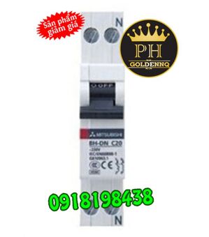 Cầu dao MCB Mitsubishi BH-D10 1P 63A TYPE C DC N