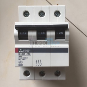 Cầu dao MCB Mitsubishi BH-D6 3P 4A TYPE C N