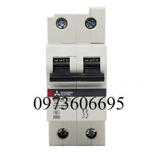 Cầu dao MCB Mitsubishi BH-D6 C N - 63A 6kA 2P